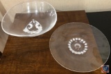 Crystal bowl and plate