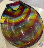 Rocking Rainbow Basket Vase... Medium: Glass Size: 18