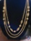 Vintage 3 strand necklace with beads and clasp fastener 28