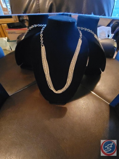 32" 8 Strand silver necklace
