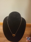 Diamond rowed heart necklace 