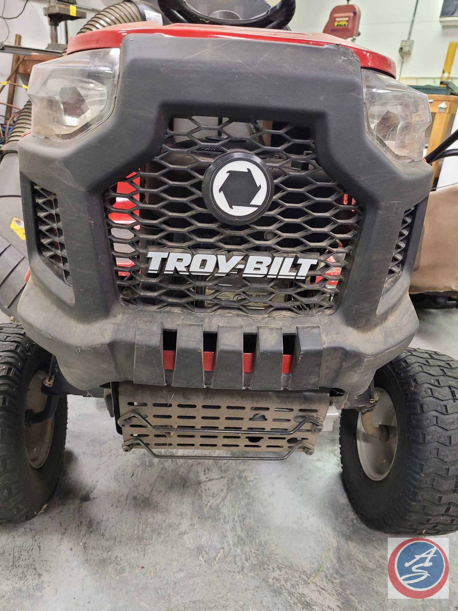 Troy Bilt riding lawn mower with bagger Model Proxibid