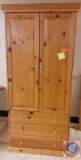 wooden armoire measurements are 361/2x241/2x84