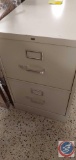 (2) Drawer metal filing cabinet