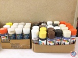 Spray Paints - Various Varieties and Manufactures, Sampling of some are...Mini wax urethane spray,