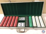 Cart Classics Poker Chip Set w/Cards in a Metal Carrying Box