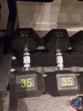 Pair of... 35 lbs hand weights.... Pictures used for multiple lots