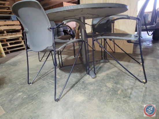 4 chairs and round table