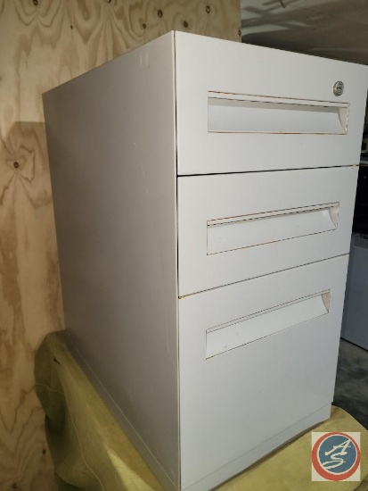 3 drawer file cabinet with no key