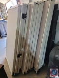wall partitions with electric sockets on bottom