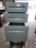 3 Drawer metal file cabinet with key