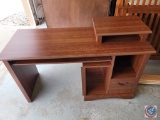 Wooden computer desk