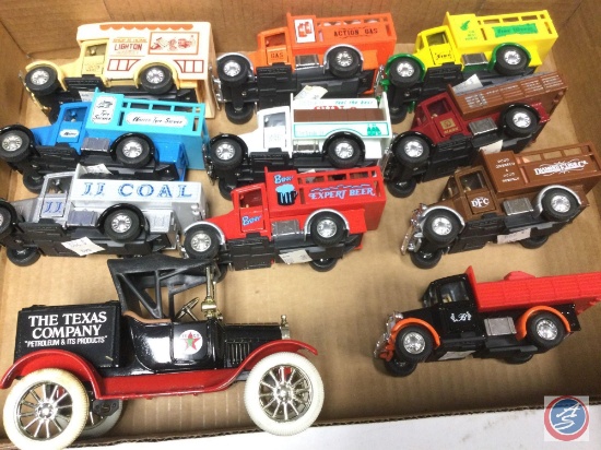(10) Willey Metal Delivery Trucks, (1) Texaco Model T Delivery Truck