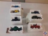 (7) assorted diecast cars,(1) 1932 Ford convertible sedan,(1) 1934 Ford V8 Roadster,(1) 1925 Ford