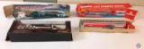 (1) AJ foyt racing 1:64 scale Diecast transporter, (1) Sinclair toy tanker truck with lights and