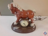 (1) horse statue with a clock