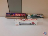 (1) diecast Coca-Cola Christmas Caravan truck with battery operated lights,(1) diecast Citgo tanker