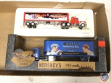 (1) 1937 Ford Hershey's 1/43 Scale Tractor/Trailer, (1) Budweiser Tractor/Trailer