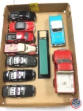 Assorted Die Cast Cars, Trucks and Tractor/Trailer