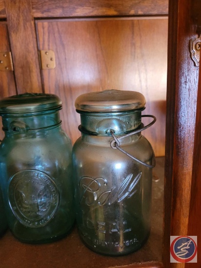 Set of four vintage Ball Mason jars....