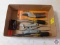 (1) Flat Assorted Tools, Fiskars...Bypass Pruner, Screwdrivers, Pliers, Caliper, Chisels, Utility