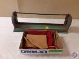 (1) Flat of Aprons, Paper roll cutter.