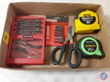 (1) Flat - Task Force Pliers/Screwdriver Set, Craftsman Non-magnetic Driver Set, Tape Measures,