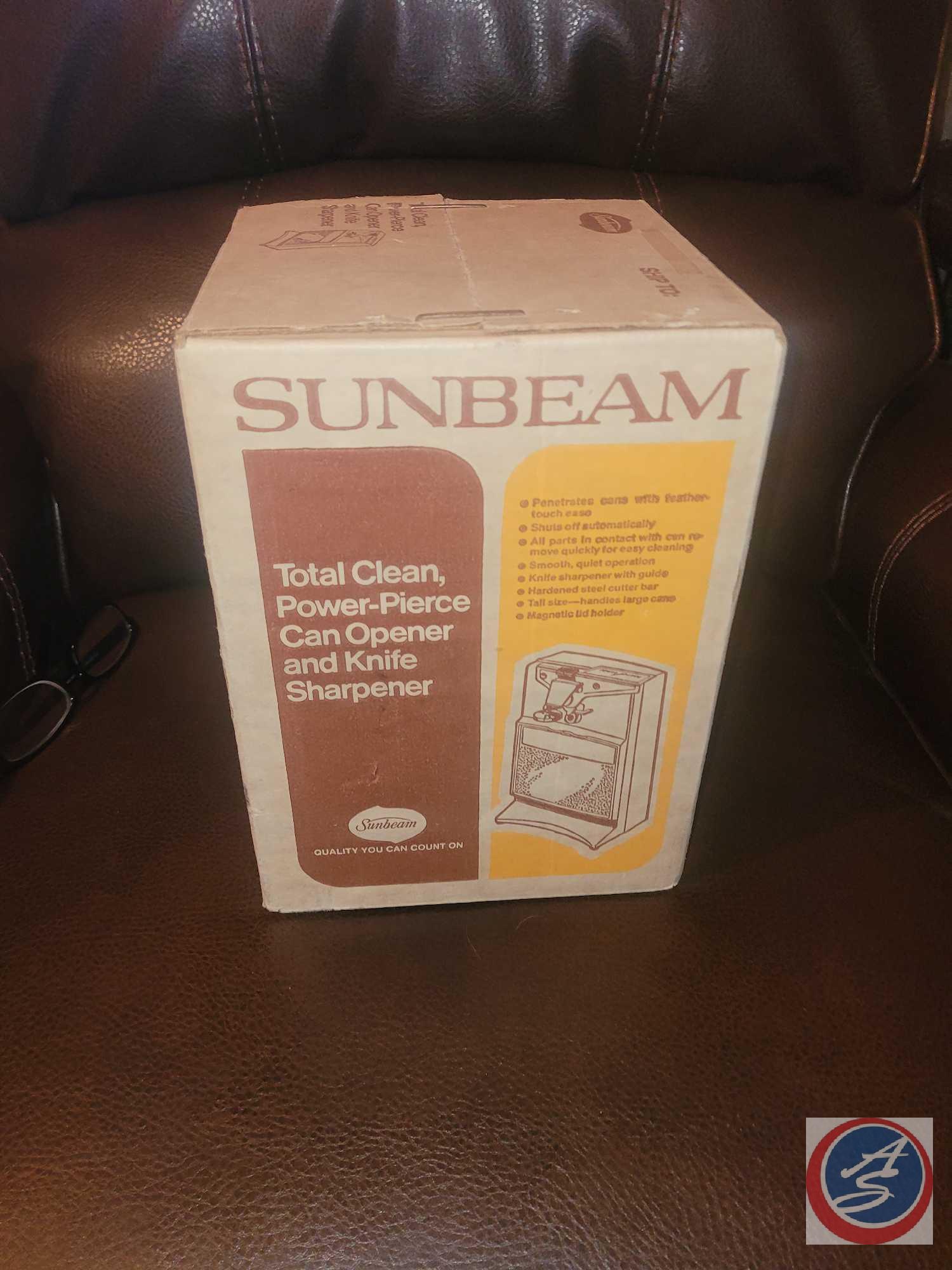 Vintage Sunbeam Electric Can Opener With Knife Sharpener