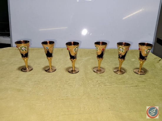 Gold plated shot glasses