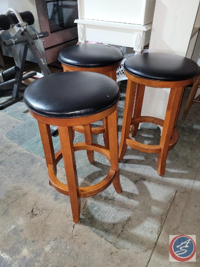 Leather top bar stools