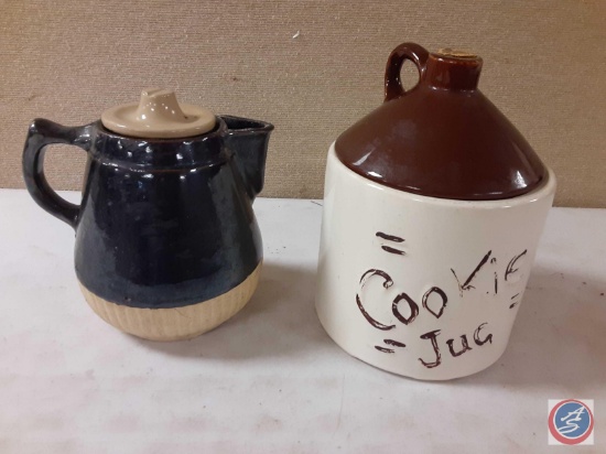 Hand thrown art pottery large teapot/coffee pot rustic primitive and vintage pottery Hillbilly