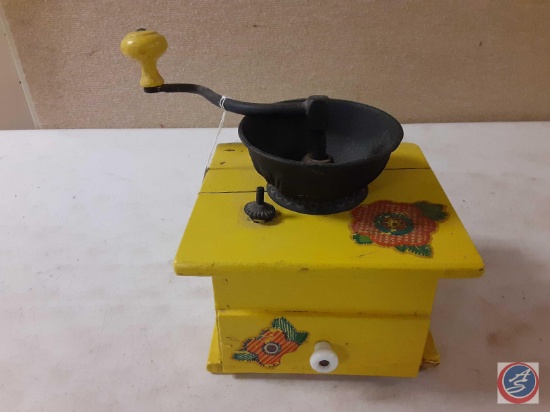 Vintage hand crank coffee grinder