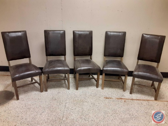 {SOLD 5 Times the $Bid} Alder & Tweed Furniture dining chairs 43 in.tall / seat height 18 in. / seat