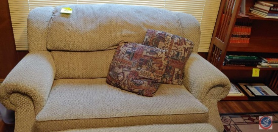 Over-sized...beige chair and ottoman 4x6 rug with matching...smaller rug