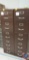 (2) 5 drawer metal commercial filing cabinets.