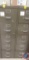(2) 5 drawer metal commercial filing cabinets.