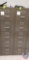 (2) 5 drawer metal commercial filing cabinets.