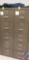 (2) 5 drawer metal commercial filing cabinets.