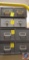 (4) 2 drawer metal index card cabinets