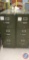 (2) 3 Drawer metal file cabinet
