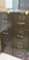 (2) 4 Drawer metal file cabinet, and stand up metal mirror