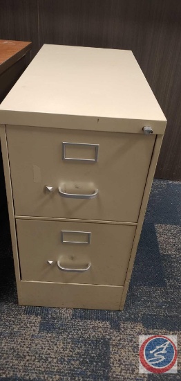 (2) Metal 2 drawer Filing Cabinets.