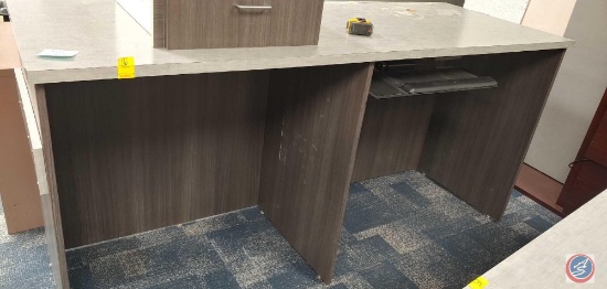 Counter cabinet, with pull out computer holder, approx...40x84x30, Drawer enclosed in a box.