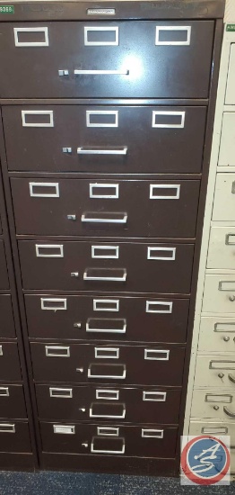 8 Drawer Metal Commercial Filing Cabinet.