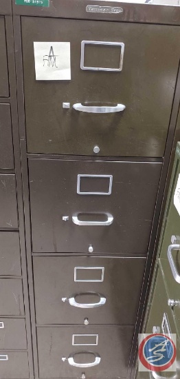 (2) 4 Drawer metal file cabinet and 7 drawer draft cabinet