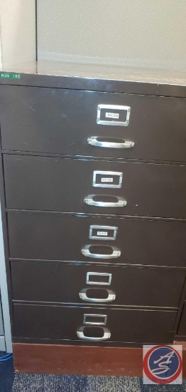 5 Drawer Metal Commercial Filing Cabinet.