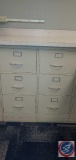 (2) 3 Drawer Metal Filing Cabinets.