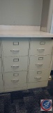 (2) 3 Drawer Metal Filing Cabinets.