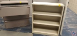 2 Shelf Metal Cabinet, 3 drawer metal filing cabinet.