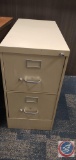 (2) Metal 2 drawer Filing Cabinets.